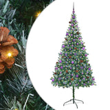 Vidaxl kunstkerstboom met 300 led groen 210 cm pvc en staal