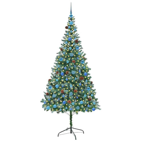 Vidaxl kunstkerstboom met 300 led groen 210 cm pvc en staal
