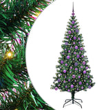 Vidaxl kunstmatig voorverlicht kerstboom groen 180 cm pvc en metaal