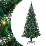 Vidaxl kunstmatig voorverlicht kerstboom groen 240 cm pvc en metaal