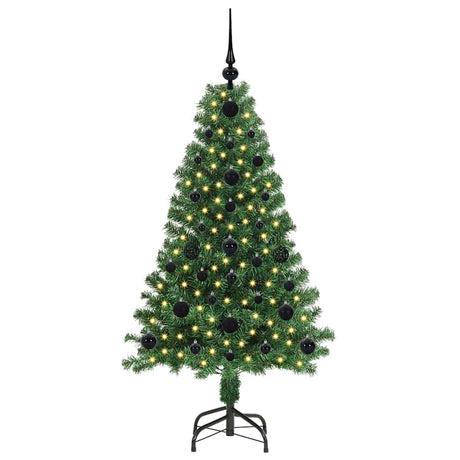 Vidaxl kunstkerstboom groen 120 cm pvc en staal en kunststof