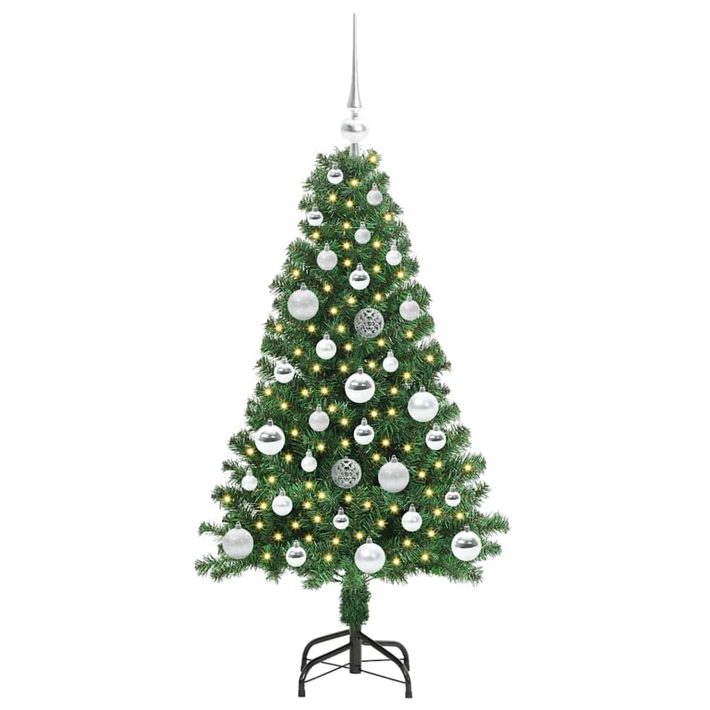 Vidaxl kunstkerstboom groen 120 cm pvc en staal en kunststof