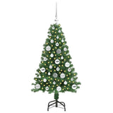 Vidaxl kunstkerstboom groen 120 cm pvc en staal en kunststof