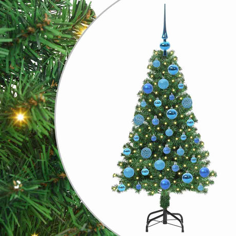 Vidaxl kunstkerstboom groen 120 cm pvc en staal en kunststof