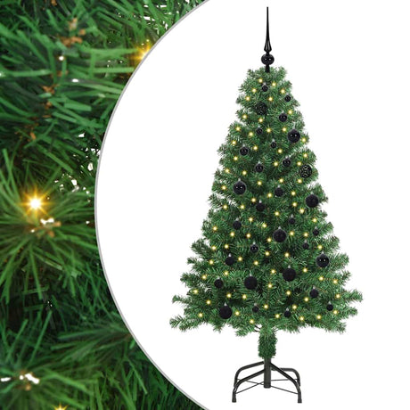 Vidaxl kunstkerstboom groen 150 cm pvc en staal en kunststof