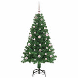 Vidaxl kunstkerstboom groen 150 cm pvc en staal en kunststof