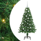 Vidaxl kunstkerstboom groen 150 cm pvc en staal en kunststof