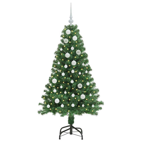 Vidaxl kunstkerstboom groen 150 cm pvc en staal en kunststof