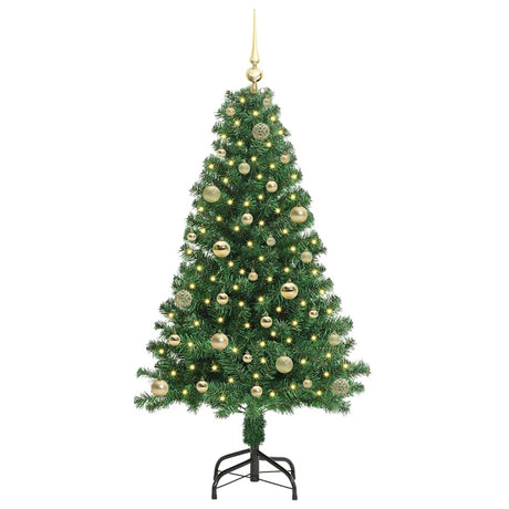 Vidaxl kunstkerstboom groen 150 cm pvc en staal en kunststof