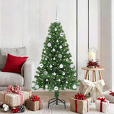 Vidaxl kunstkerstboom groen 150 cm pvc en staal en kunststof