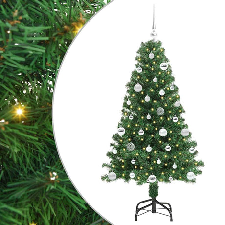 Vidaxl kunstkerstboom groen 150 cm pvc en staal en kunststof