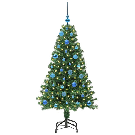 Vidaxl kunstkerstboom groen 150 cm pvc en staal en kunststof