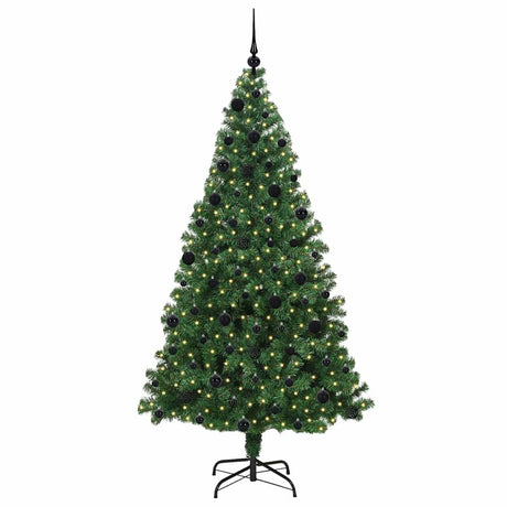Vidaxl kunstkerstboom groen 210 cm pvc en staal en kunststof
