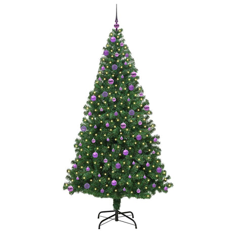 Vidaxl kunstkerstboom groen 210 cm pvc en staal en kunststof