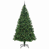 Vidaxl kunstkerstboom groen 240 cm pvc en staal en kunststof