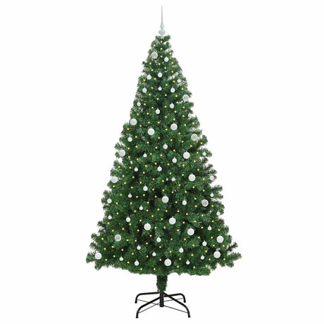 Vidaxl kunstkerstboom groen 240 cm pvc en staal en kunststof