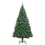 Vidaxl kunstkerstboom groen 240 cm pvc en staal en kunststof