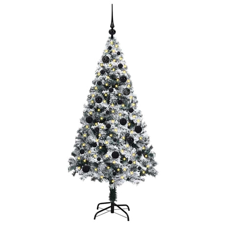Vidaxl kunstkerstboom met 150 led wit 150 cm pvc en staal en kunststof