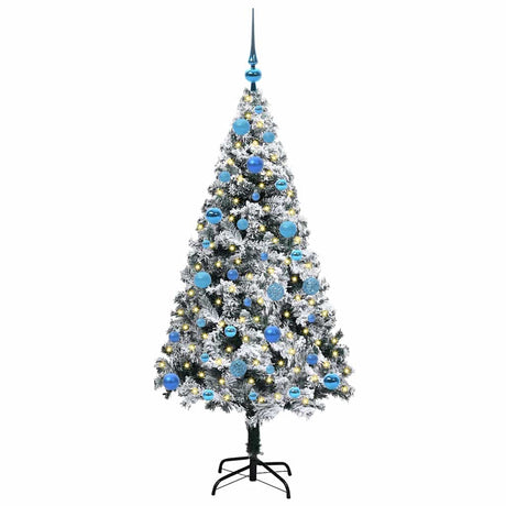 Vidaxl kunstkerstboom met 150 led wit 150 cm pvc en staal en kunststof