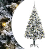 Vidaxl kunstkerstboom met 300 led wit 180 cm pvc en staal en kunststof