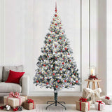 Vidaxl kunstkerstboom met 300 led wit 240 cm pvc en staal en kunststof