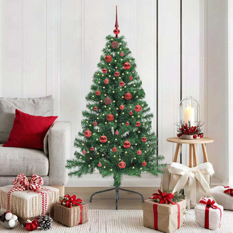 Vidaxl kunstmatig voorverlicht kerstboom met 150 led groen 150 cm pvc