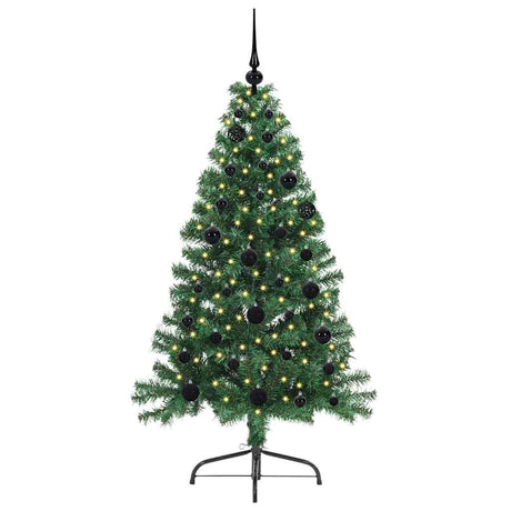 Vidaxl kunstmatig voorverlicht kerstboom met 150 led groen 150 cm pvc