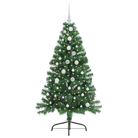 Vidaxl kunstmatig voorverlicht kerstboom met 150 led groen 150 cm pvc