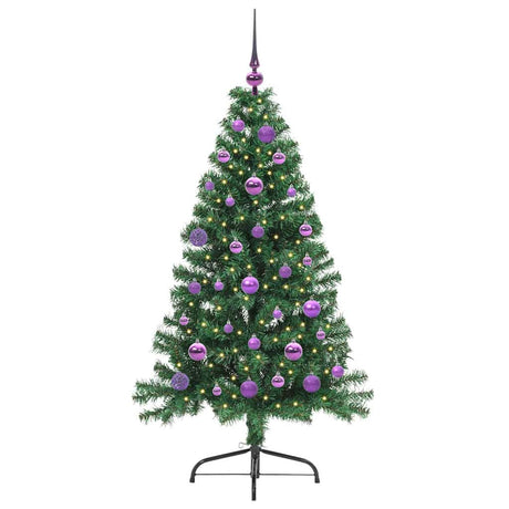 Vidaxl kunstmatig voorverlicht kerstboom met 150 led groen 150 cm pvc