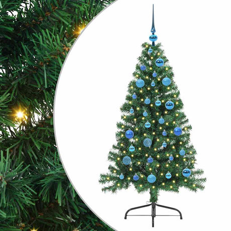 Vidaxl kunstmatig voorverlicht kerstboom met 150 led groen 150 cm pvc