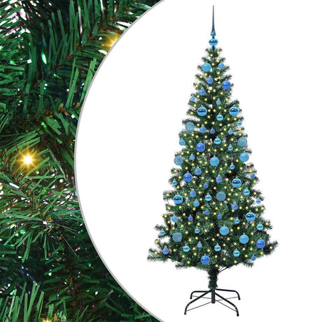 Vidaxl kunstmatig voorverlicht kerstboom met 300 led groen 180 cm pvc