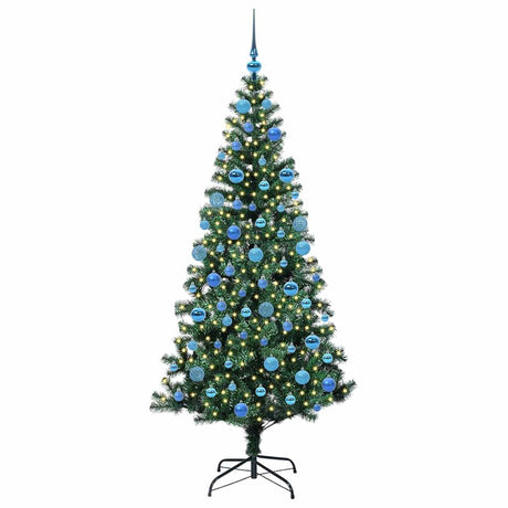 Vidaxl kunstmatig voorverlicht kerstboom met 300 led groen 180 cm pvc