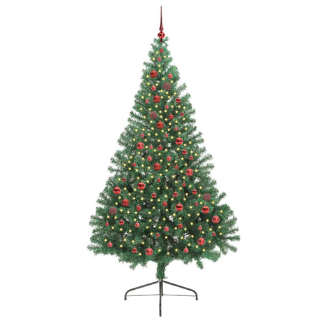 Vidaxl kunstmatig voorverlicht kerstboom met 300 led groen 210 cm pvc