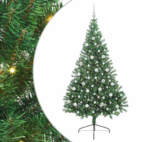 Vidaxl kunstmatig voorverlicht kerstboom met 300 led groen 210 cm pvc