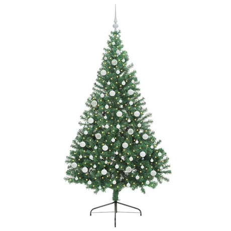 Vidaxl kunstmatig voorverlicht kerstboom met 300 led groen 210 cm pvc