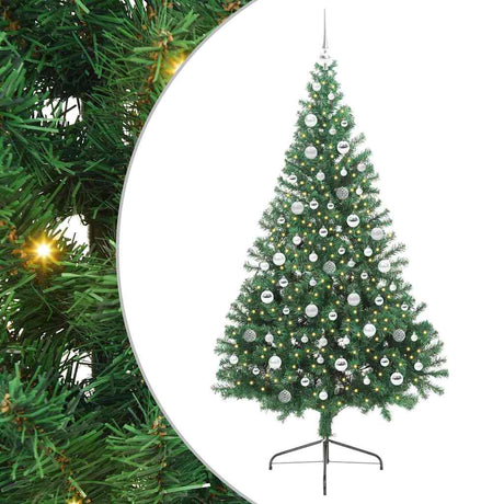 Vidaxl kunstmatig voorverlicht kerstboom met 300 led groen 210 cm pvc