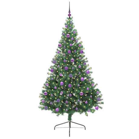 Vidaxl kunstmatig voorverlicht kerstboom met 300 led groen 210 cm pvc