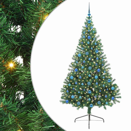 Vidaxl kunstmatig voorverlicht kerstboom met 300 led groen 210 cm pvc