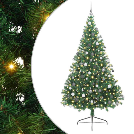 Vidaxl kunstmatig voorverlicht kerstboom met 300 led groen 240 cm pvc