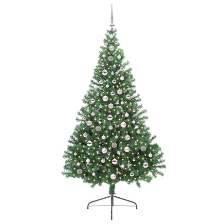 Vidaxl kunstmatig voorverlicht kerstboom met 300 led groen 240 cm pvc