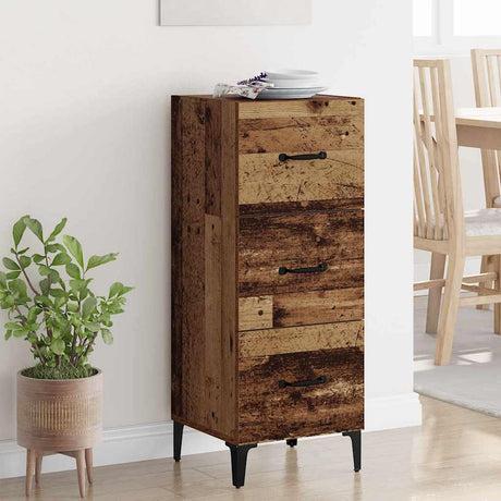 Vidaxl dressoir oud hout 34,5 x 34 x 90 cm bewerkt hout