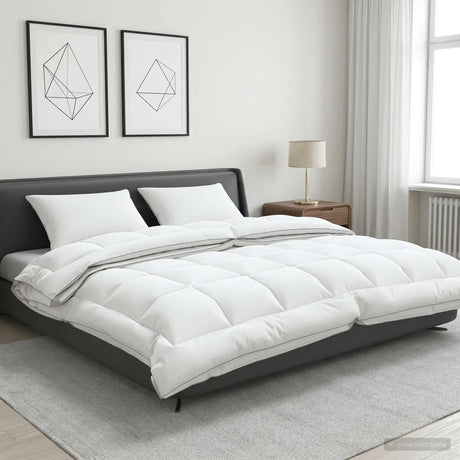Vidaxl dekbed en kussen set 3 st 200x200 cm 4 seizoenen 140+220 gsm