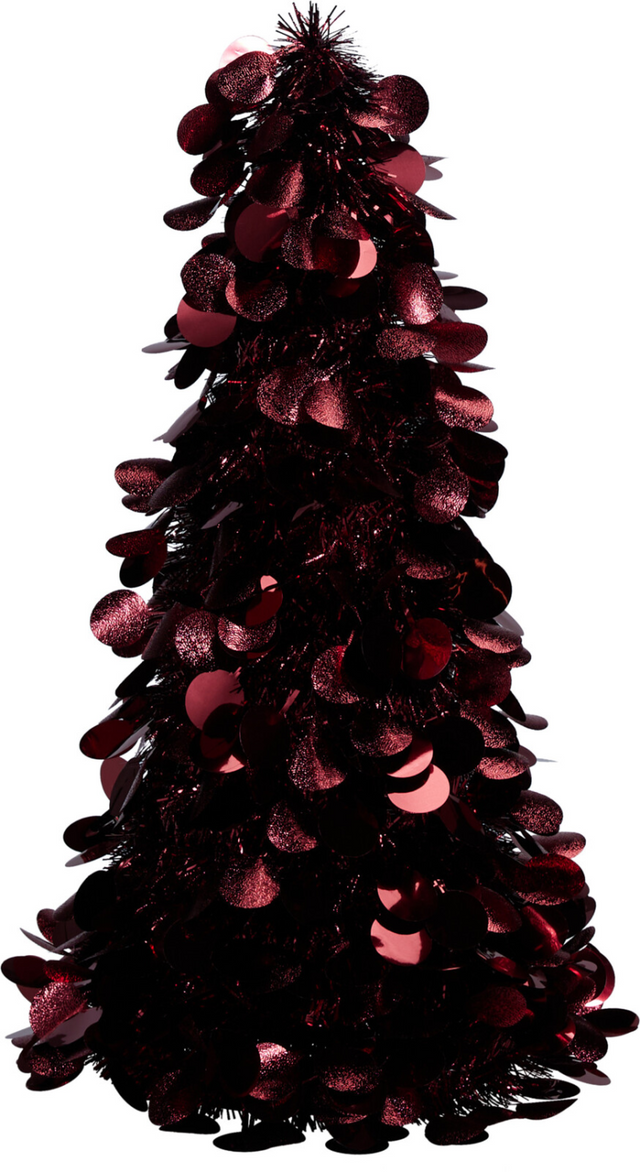 Boom tinsel 46cm - donker rood