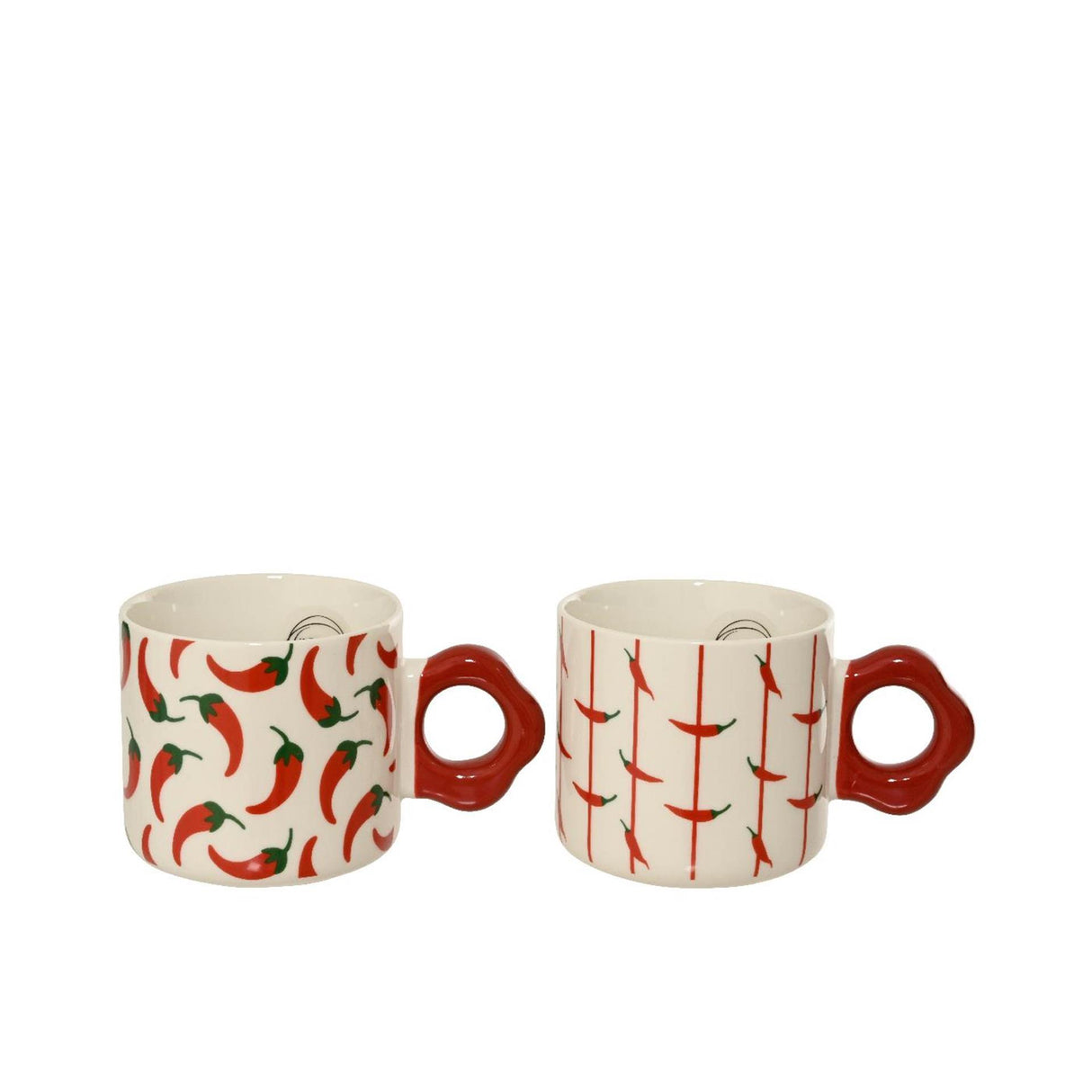 Decoris Becher Pfeffer Porzellan 2-fach sortiert 13x8,6x8cm