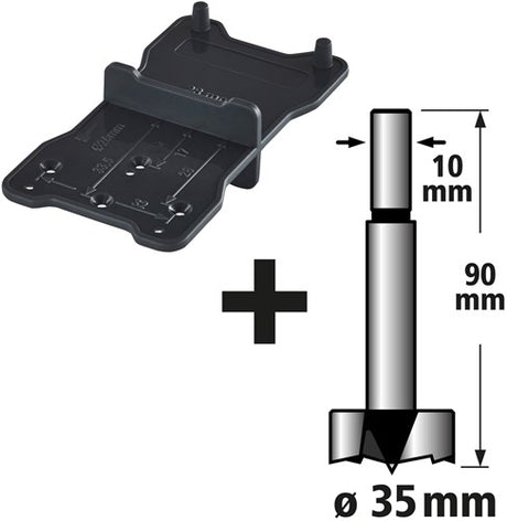 Wolfcraft 2-teilige Bohrer Bitset Forstner Black