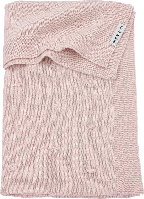 Meyco Baby-Mini-Knoten-Kinderbettdecke – zartrosa – 100 x 150 cm – 1,0 Tog
