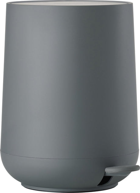 Zone Denmark Nova Treteimer – Abfalleimer Badezimmer Soft Close – Kleiner Abfalleimer – Toiletten-Badezimmer-Zubehör – Kunststoff – 5 Liter – 29 x 23 cm – Grau
