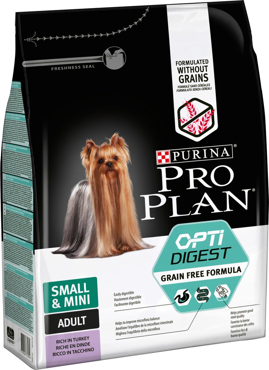 Pro Plan Proplan Sensitive Verdauung 2,5 kg kalkhaltig – Formel ohne Getreide – für kleine ausgewachsene Hunde – 2,5 kg