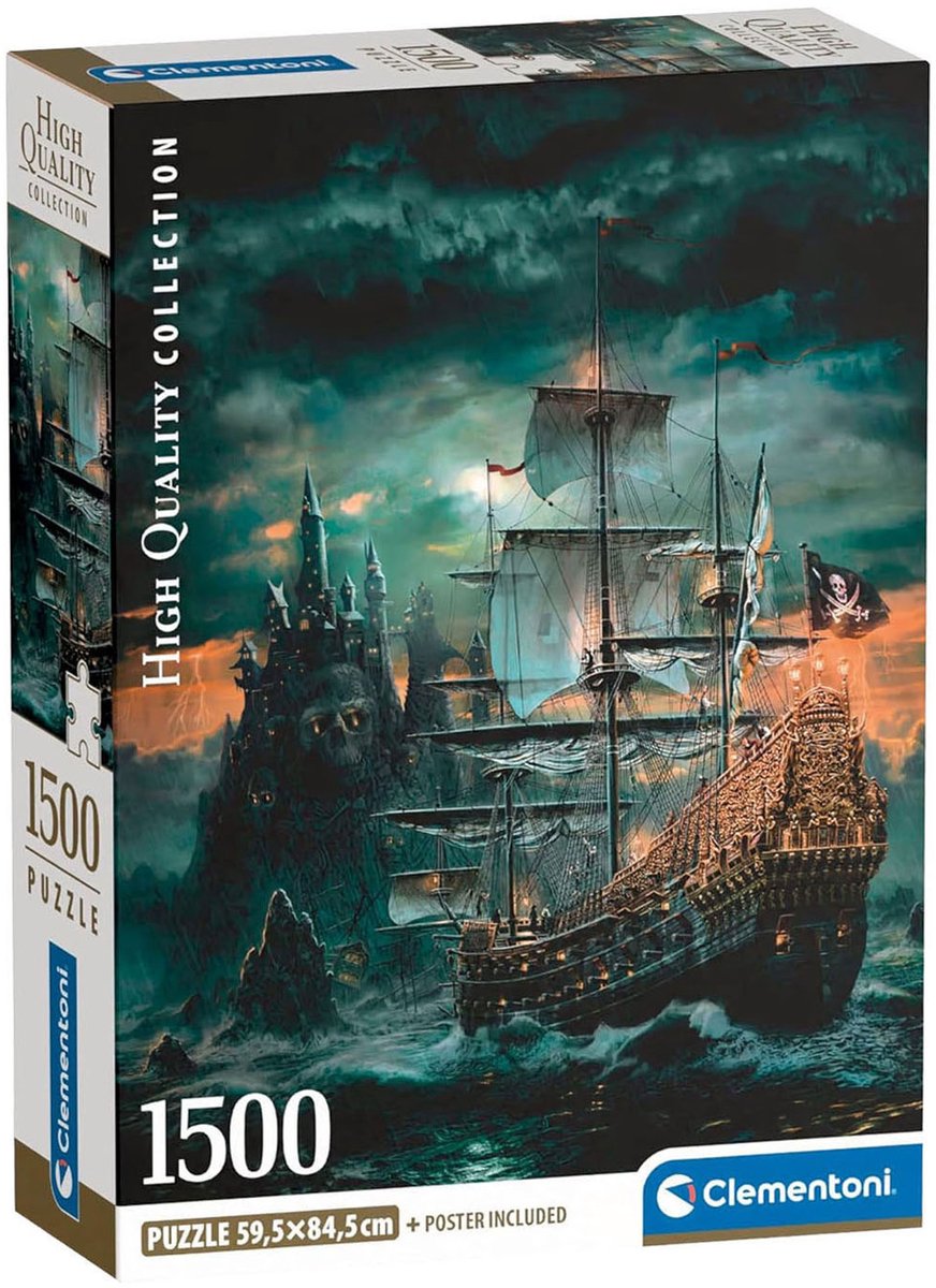 Clementoni-Puzzle „Das Piratenschiff“ – 1500 Teile.