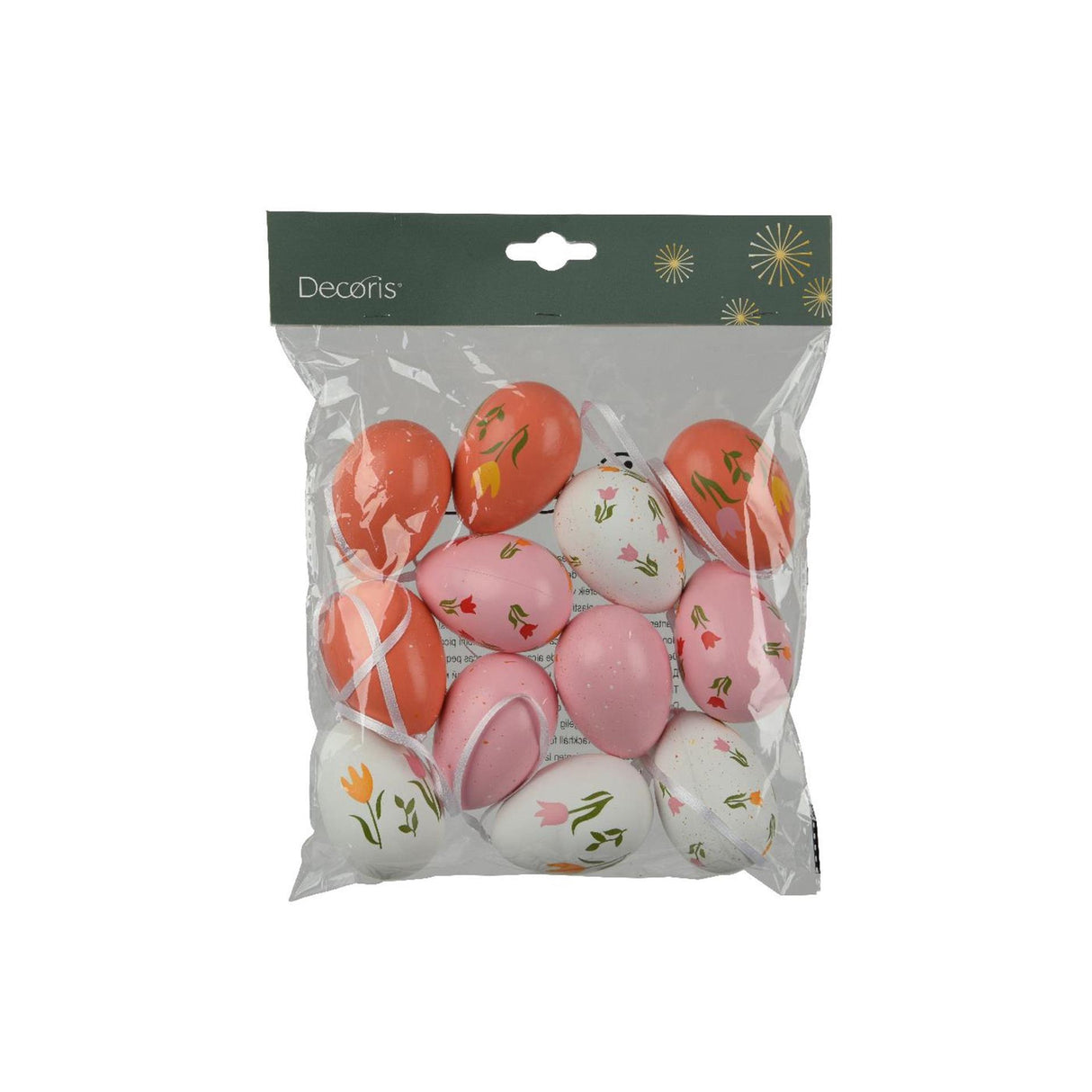 Decoris Hängedekoration Osterei aus Styropor 6ø4xh6cm